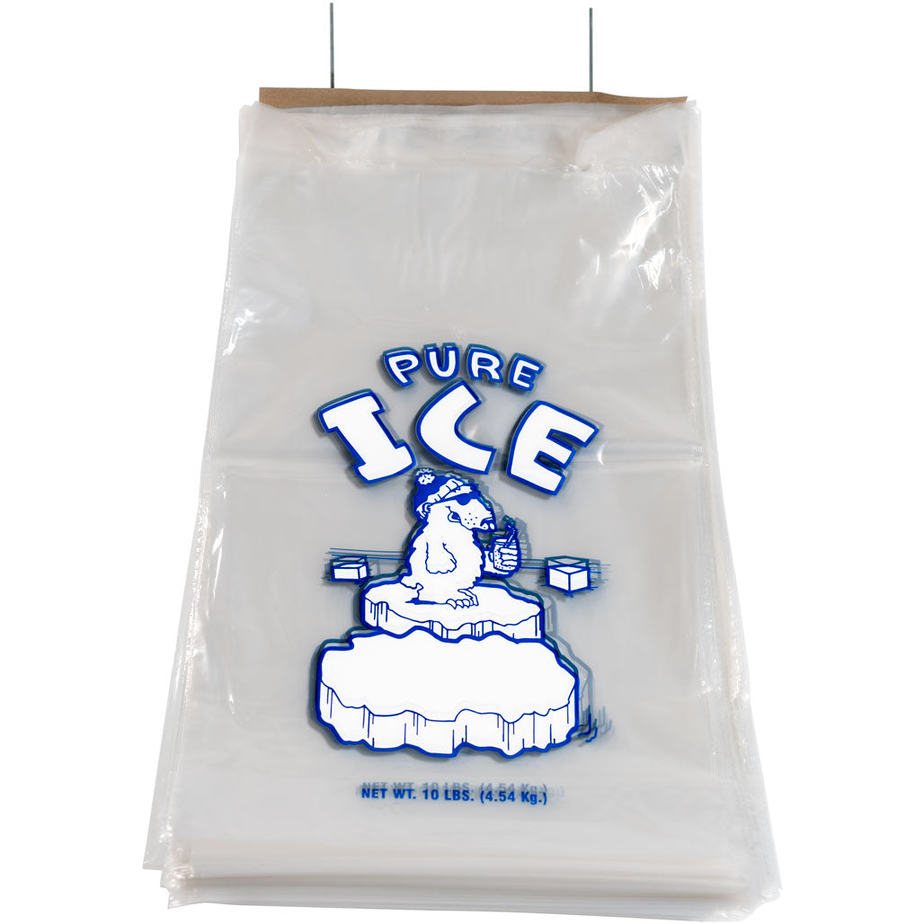 Ten pound Ice Bags on Wire Wicket