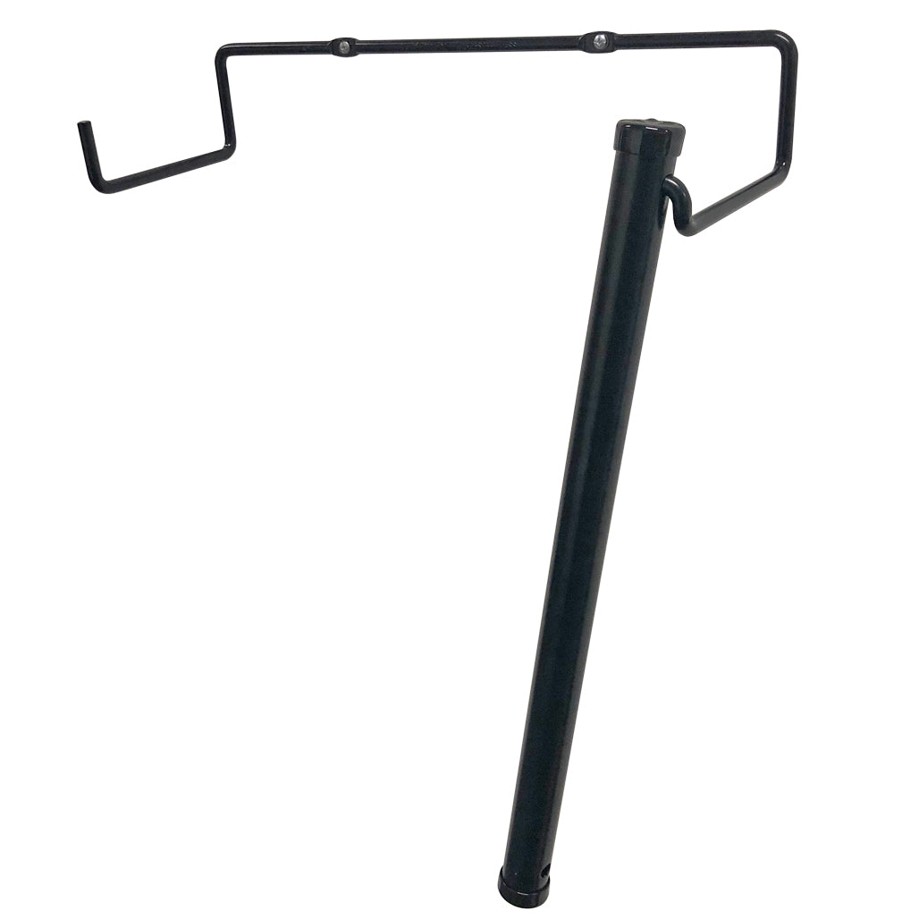 Place metal tube with single hole on horizontal bent end