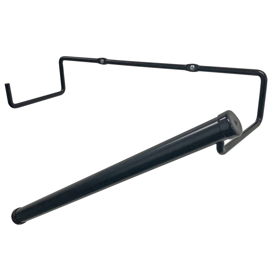 Swing dispensing tube of dispenser 90 degrees so that tube becomes horizontal to floor
