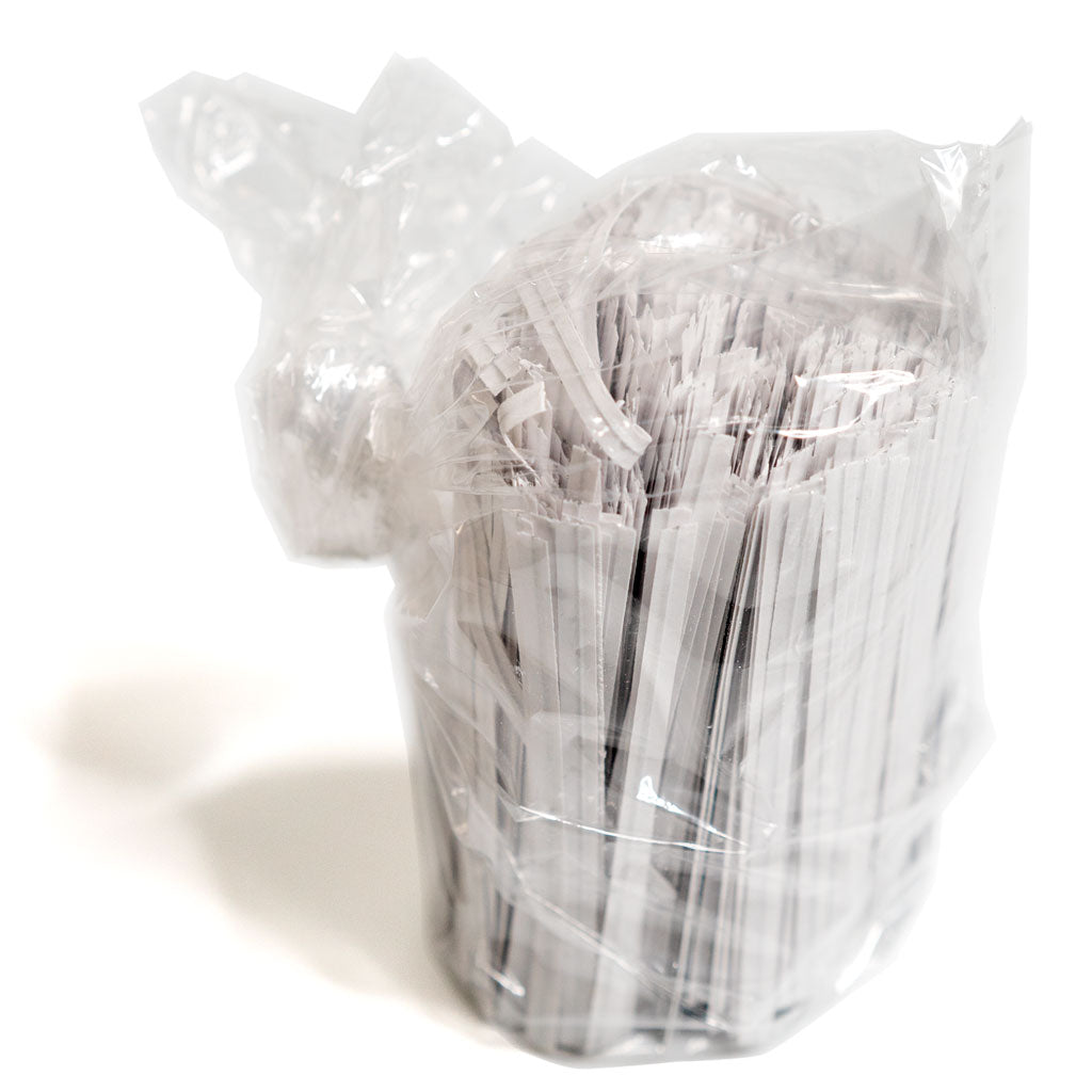 White Plastic Twist ties for 10 pound plastic Ice bags on metal wicket